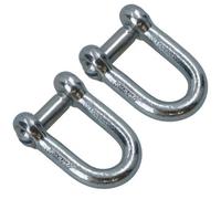AB Tools Galvanised D Shackle 6mm With Countersunk Pin 2 Pack Chain Link Chandlery