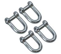 AB Tools Galvanised D Shackle 6mm with Countersunk Pin 4 PACK Chain Link Chandlery