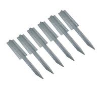 AB Tools Garden Double Sleeper Straight Support Spike Stake Galvanised Steel 670mm 6Pc