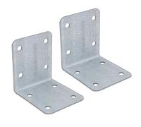 AB Tools Garden Internal Sleeper Corner Support Bracket 90 Degree Angle 85mm Galvanised Steel 2Pc