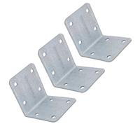 AB Tools Garden Internal Sleeper Corner Support Bracket 90 Degree Angle 85mm Galvanised Steel 3Pc