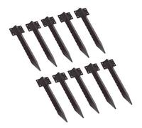 AB Tools Garden Single Sleeper Straight Support Spike Stake Powder Coated 440mm 10Pc