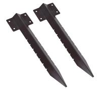 AB Tools Garden Single Sleeper Straight Support Spike Stake Powder Coated 440mm 2Pc
