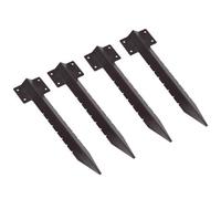 AB Tools Garden Single Sleeper Straight Support Spike Stake Powder Coated 440mm 4Pc