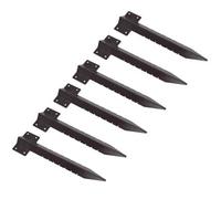 AB Tools Garden Single Sleeper Straight Support Spike Stake Powder Coated 440mm 6Pc