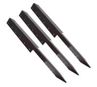 AB Tools Garden Triple Sleeper Corner Support Stake Spike Fastener Brown 930mm 3Pc
