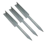 AB Tools Garden Triple Sleeper Corner Support Stake Spike Galvanised Steel 930mm 3Pc