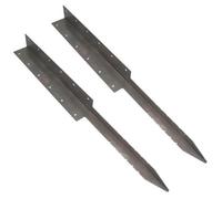 AB Tools Garden Triple Sleeper Corner Support Stake Spike Stainless Steel 930mm 2Pc