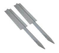 AB Tools Garden Triple Sleeper Straight Support Spike Stake Galvanised Steel 930mm 2Pc