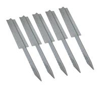 AB Tools Garden Triple Sleeper Straight Support Spike Stake Galvanised Steel 930mm 5Pc