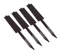 AB Tools Garden Triple Sleeper Straight Support Spike Stake Powder Coated 930mm 4Pc