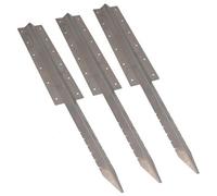 AB Tools Garden Triple Sleeper Straight Support Spike Stake Stainless Steel 930mm 3Pc
