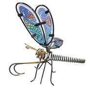 AB Tools Glass Wing Spring-Tail Dragonfly Pot Hanger Home Garden - Assorted Colours