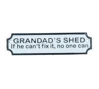 AB Tools Grandads Shed Cast Iron Sign Plaque Door Wall House Gate Garage Workshop