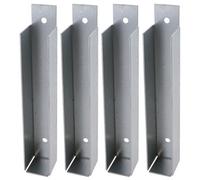 AB Tools Gravel Board Clip 25mm X 150mm Fence Panel Holder Mounting Bracket 4Pk