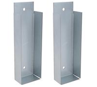 AB Tools Gravel Board Clip 50mm X 150mm Fence Panel Holder Mounting Bracket 2Pk