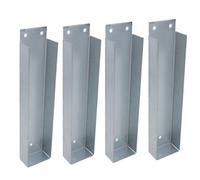 AB Tools Gravel Board Clip 50mm X 225mm Fence Panel Holder Mounting Bracket 4Pk