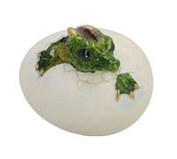 AB Tools Green Baby Dragon Egg Hatching Resin Fantasy Sculpture Statue Ornament