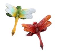 AB Tools Green & Red Wall Mount Butterflies Resin Shed Sculpture Statue House Garden