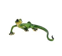 AB Tools Green Speckled Gecko Lizard Resin Wall Shed Sculpture Statue House Medium