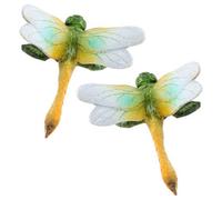 AB Tools Green Wall Mount Dragonflies Pair Resin Shed Sculpture Statue Garden Dragonfly