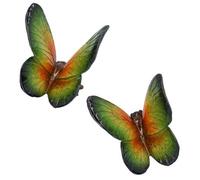 AB Tools Green Wall Mount Pair Butterflies Resin Shed Sculpture Statue Garden Butterfly
