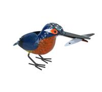AB Tools Hand Painted Metal Kingfisher Garden Ornament Sculpture Gift 8.5X12X20Cm