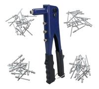 AB Tools Hand Riveter Pop Pot Rivet With 75 Aluminium Rivets 2.4mm 3.2mm 4.0mm 4.8mm