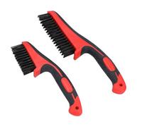 AB Tools Handheld Wire Brush Rust Removal Cleaning Rubber Soft Grip Handle 11" And 8.5"
