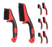 AB Tools Handheld Wire Brush Rust Removal Cleaning Rubber Soft Grip Handle 11" And 8.5" 8Pc