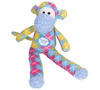 AB Tools Happy Pets Super Plush Soft Colourful Argale Sock Monkey Dog Toy With Squeak7x9x30cm