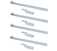 AB Tools HD Long Tailgate Straight Hinge 460mm x 40mm + 12.5mm Bolt on Gudgeon Pin 4pk