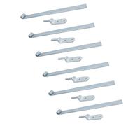 AB Tools HD Long Tailgate Straight Hinge 460mm x 40mm + 12.5mm Bolt on Gudgeon Pin 6pk