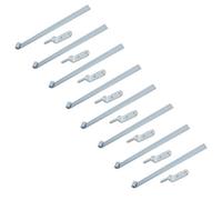 AB Tools Hd Long Tailgate Straight Hinge 460mm X 40mm + 12.5mm Bolt On Gudgeon Pin 8Pk