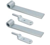 AB Tools Hd Strap Tailgate Straight Hinge 160mm Long + 12.5mm Bolt On Gudgeon Pin 2Pk