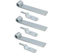 AB Tools Hd Strap Tailgate Straight Hinge 160mm Long + 12.5mm Bolt On Gudgeon Pin 3Pk