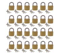 AB Tools Heavy Duty 38mm Iron Brass Coated Padlock Security Lock Secure 3 Keys 24Pk