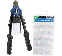 AB Tools Heavy Duty Hand Riveter Pop Pot Rivet Tool 2.4 - 4.8mm + 320 Aluminium Rivets