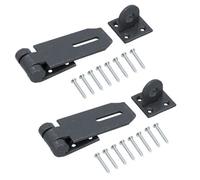 AB Tools Heavy Duty Hasp And Staple Security Lock For Sheds Doors Gates 2Pk