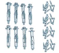 AB Tools Heavy Duty Metal Plasterboard Cavity Hollow Wall Anchors With Screws 38mm 40Pc