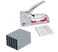 AB Tools Heavy Duty Stapler Staple Gun For Fabric Furniture Upholstery + 6000 8mm Staples