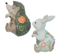AB Tools Hedgehog & Rabbit Plant Pot Hanger Garden Home Yard Ornament Statue Vase