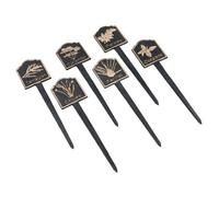 AB Tools Herbs Sign Marker Label Cast Iron Plant Plaque Garden Yard Allotment 6Pc