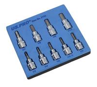 AB Tools Hex / Allen Sockets Key Bits 3/8" Drive 2mm - 10mm 9Pcs At730