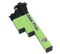 AB Tools HI Vis Green Cable Tie Holder Storage Rack with Magnetic Fixings + 200 Cable Ties