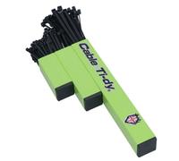 AB Tools Hi Vis Green Cable Tie Holder Storage Rack With Magnetic Fixings + 200 Cable Ties