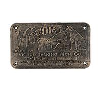 AB Tools HMV Old Victor Nipper Dog Sign Plaque Cast Iron Phonograph Gramophone Music