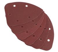 AB Tools Hook And Loop Detail Sanding Pads Discs 140mm Triangular Mixed Grit 6 Pack