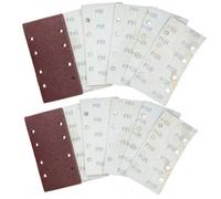 AB Tools Hook/loop 1/3 Sheet Sanding Sander Sandpaper Pads 20 Pack Mixed Grit 40 120