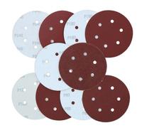 AB Tools Hook/loop Sanding Abrasive Discs Orbital Da Palm Sander 50 Pk 150mm Mixed Grit